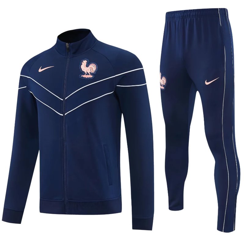 AAA Quality France 25/26 Tracksuit - Navy Blue/White